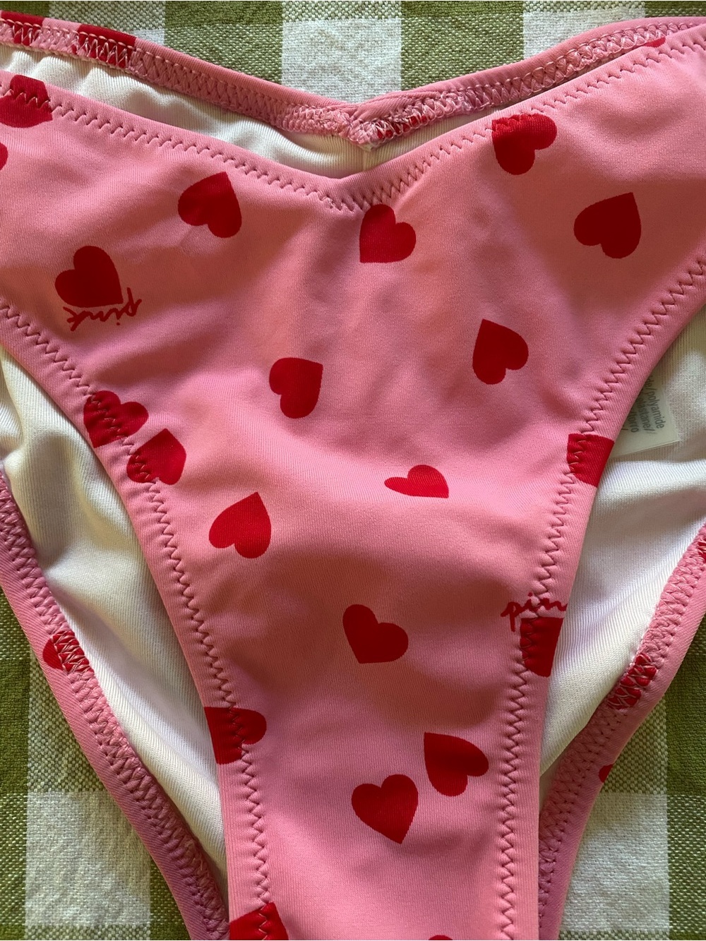 PINK Victoria’s Secret Dreamy Pink Heart Itsy Bikini Set Small Medium - Picture 8 of 15